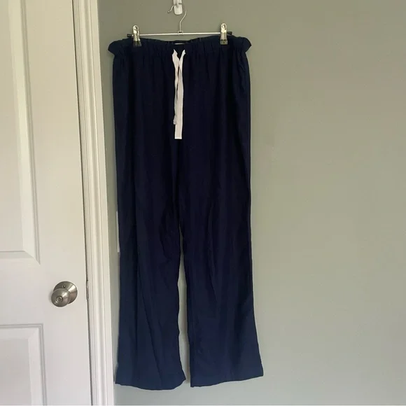 J. Crew Flannel Pajama Set Pink and Navy - Picture 7 of 15